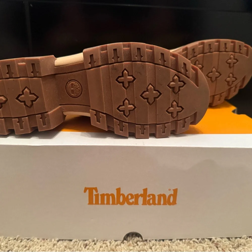 Timberland Women's Everleigh Slide Sandals Wheat Nubuck Us Size 9 - Picture 3 of 3